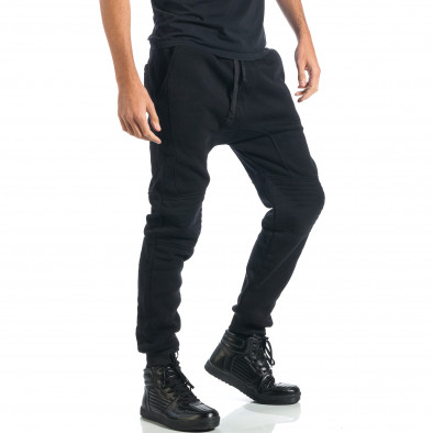 Pantaloni sport bărbați Realman negru it260917-10 4