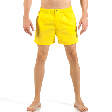 Costum de baie de bărbați galben cu fermoar și nasture it260318-203 2