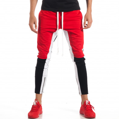 Pantaloni sport de bărbați în 3 culori cu fermoar la crac tsf180618-5 3