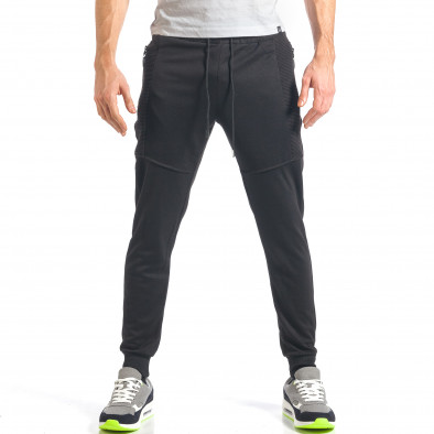 Pantaloni sport bărbați Flex Stey negru it290118-72 3