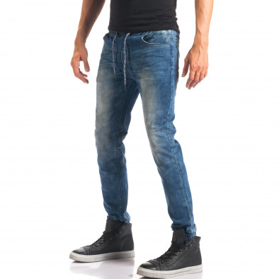 Blugi bărbați Leeyo Jeans albaștri it150816-24 4