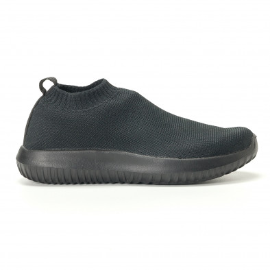 Pantofi sport negri de dama elastici fără șireturi it240118-27 3