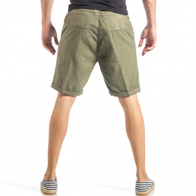 Pantaloni scurți pentru bărbați verzi din in it040518-60 3