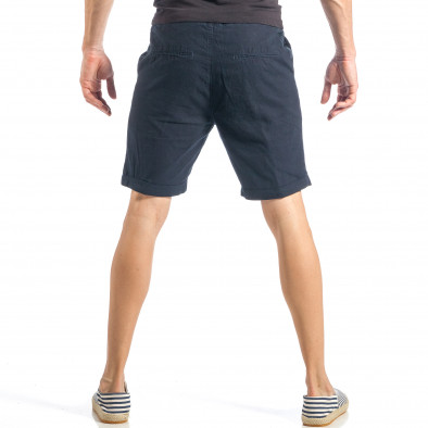 Pantaloni scurți pentru bărbați albastru marin din in it040518-59 3