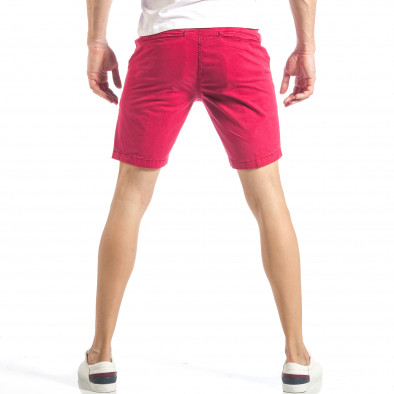 Pantaloni scurți de bărbați roșii cu buzunare italiene it040518-62 3