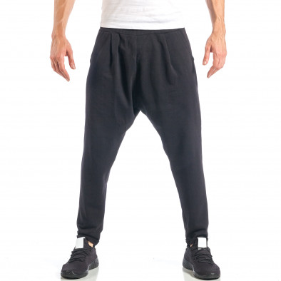 Pantaloni lasat pentru bărbați negri it040518-33 | Fashionmix.ro