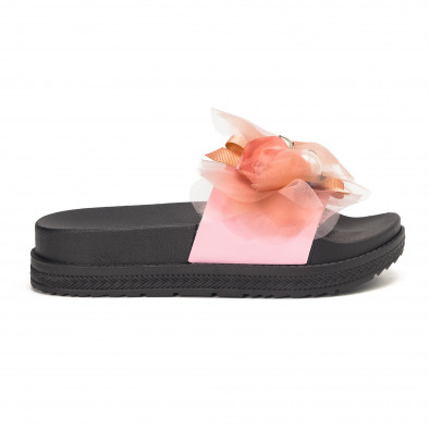 Papuci de dama roz cu perle it190618-28 2