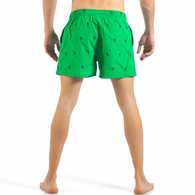 Costum de baie de bărbați verde cu căluți de mare it260318-194 4