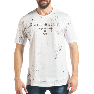 Tricou bărbați Black Island alb tsf020218-27 2