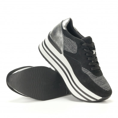 Pantofi sport de dama cu platforma în culori și materiale pe exterior combinate  it240118-42 5