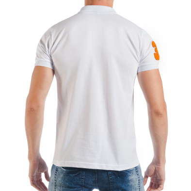 Tricou tip Polo shirt alb de bărbați cu număr 32 tsf250518-42 3