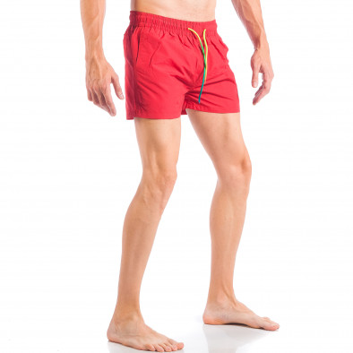 Costume de baie pentru bărbați roșu cu șireturi colorate it050618-67 3