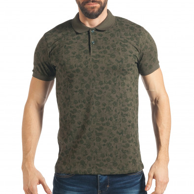 Tricou cu guler bărbați Madmext verde tsf020218-60 2