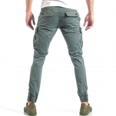Pantaloni cargo pentru bărbați gri cu patch-uri it040518-24 3