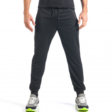 Pantaloni sport bărbați Realman negru it290118-65 3