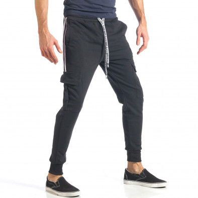 Pantaloni sport bărbați Giorgio Man negru it070218-1 3