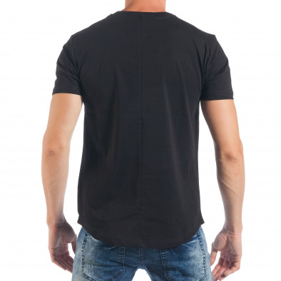 Tricou negru pentru bărbați cu inscripție și ținte tsf250518-2 3