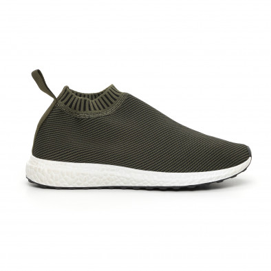 Adidași slip-on verzi tip șosetă pentru bărbați  it130819-3 2