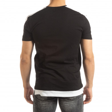 Tricou de bărbați negru cu margine albă it150419-83 4