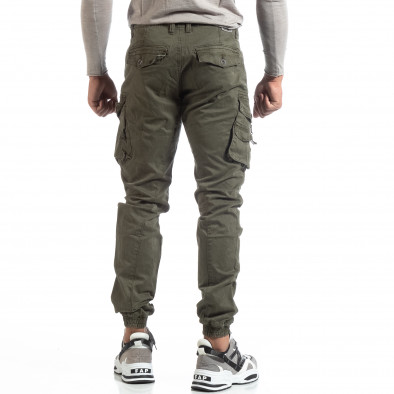 Pantaloni verzi de bărbați cu buzunare cu fermoar it170819-3 4