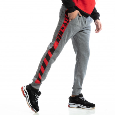 Pantaloni sport pentru bărbați cu banda roșie it261018-50 2