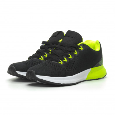 Adidași ușori negri cu neon pentru bărbați it100519-2 3