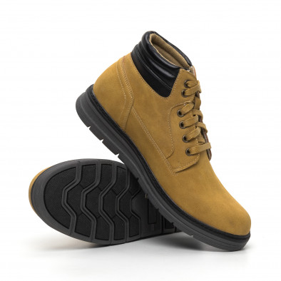 Ghete sport de bărbați camel cu talpă groasă it260919-40 5