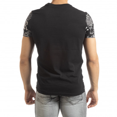 Tricou negru pentru bărbați cu simboluri it150419-72 3