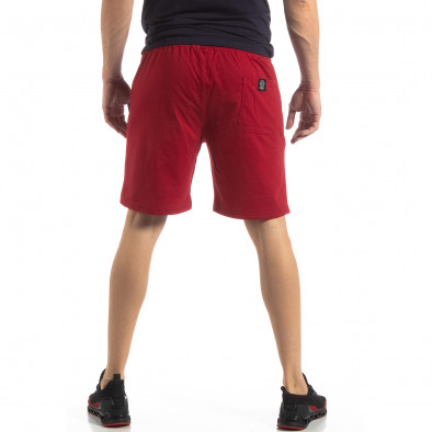 Pantaloni sport scurți în roșu închis pentru bărbați it210319-71 4
