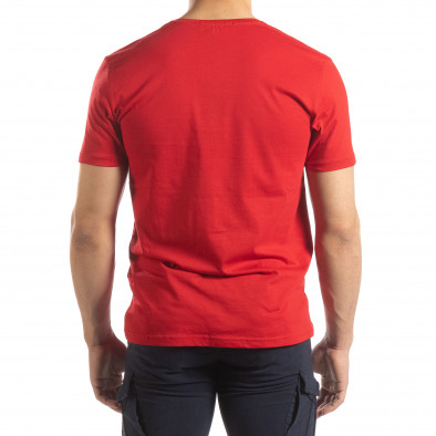 Tricou roșu pentru bărbați cu imprimeu it150419-91 3