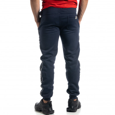 Pantaloni sport albaștri cu bandă pentru bărbați it041019-15 4