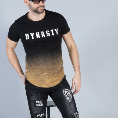 Tricou negru Dynasty pentru bărbați it040219-120 2