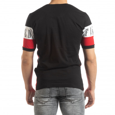 Tricou de bărbați în negru, alb și roșu it150419-74 3