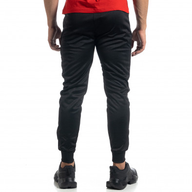 Jogger de bărbați negru cu accente roșii it041019-6 4
