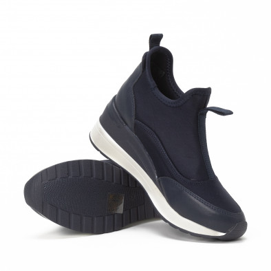 Pantofi sport albaștri cu platforma pentru dama it150818-75 4