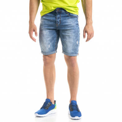 Blugi scurți bărbați Leggendario albaștri it050620-12 2