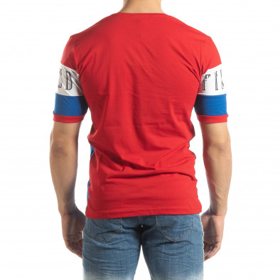 Tricou de bărbați în roșu, alb și albastru it150419-73 3