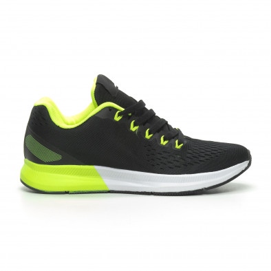 Adidași ușori negri cu neon pentru bărbați it100519-2 2