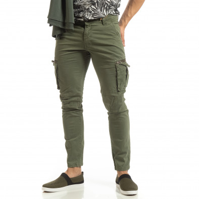 Pantaloni cargo verzi drepți pentru bărbați it090519-15 3