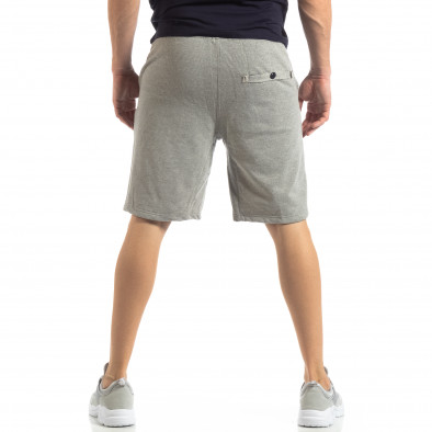 Pantaloni sport scurți gri cu dungi de bărbați it210319-65 3