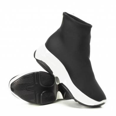 Pantofi sport slip-on din neopren negru pentru dama it221018-45 4