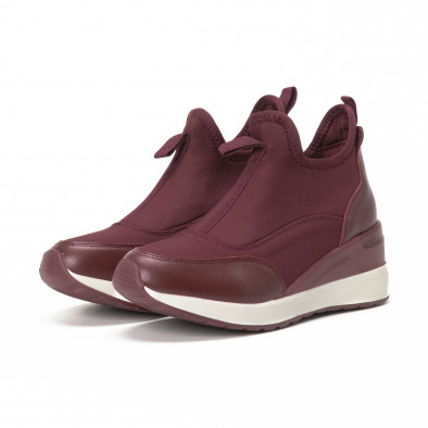 Pantofi sport roșii cu platforma pentru dama it150818-76 3