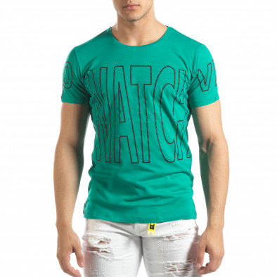Tricou pentru bărbați verde Watch it150419-100 2