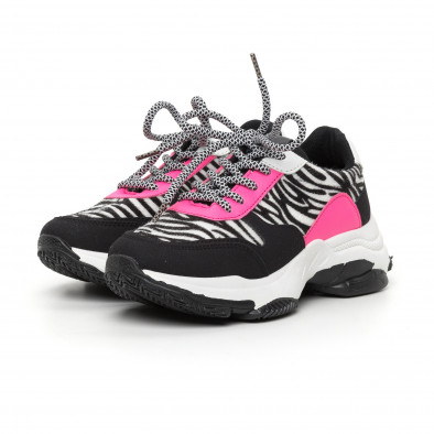 Pantofi sport de dama colorați motiv zebră it130819-75 3