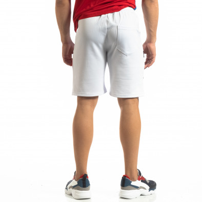Pantaloni scurți de sport albi GOOD pentru bărbați it150419-23 3