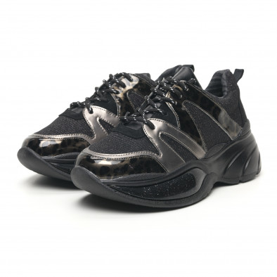 Pantofi sport de dama cu talpă voluminoasă și brocart it281019-29 3