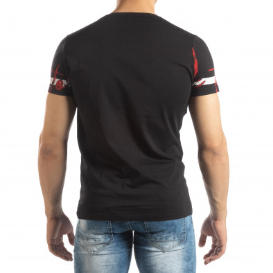 Tricou de bărbați negru cu imprimeu it150419-103 3