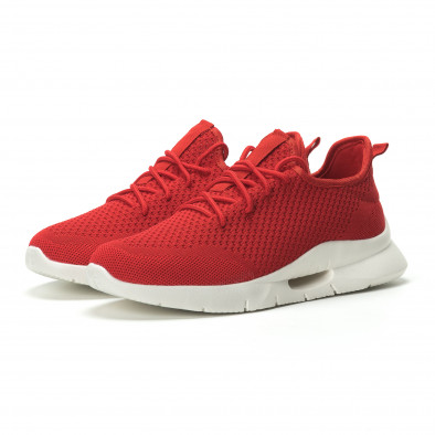 Adidași pentru bărbați Hole design roșii model ușor it250119-21 3