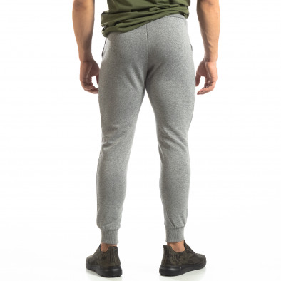 Pantaloni de trening de bărbați Basic gri din bumbac  it150419-33 4