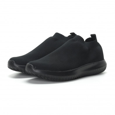 Adidași de bărbați tip șosetă All black it190219-11 3